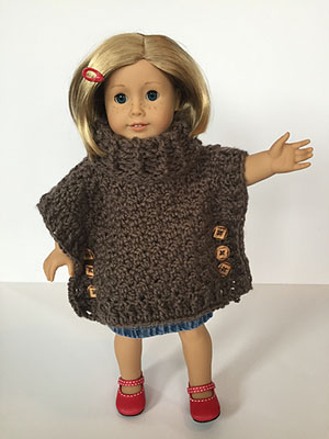Sophia Doll Poncho | Friday Feature #12 via @beckastreasures with @LtMonkeyShop | See the latest designer features here: https://goo.gl/UIvoYx OR SIGN UP to get featured at Rebeckah's Treasures here: https://goo.gl/xjDP52 #crochet
