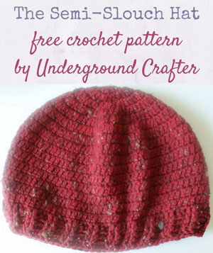 The Semi-Slouch Hat | Featured on @beckastreasures Saturday Link Party 59 with @UCrafter!