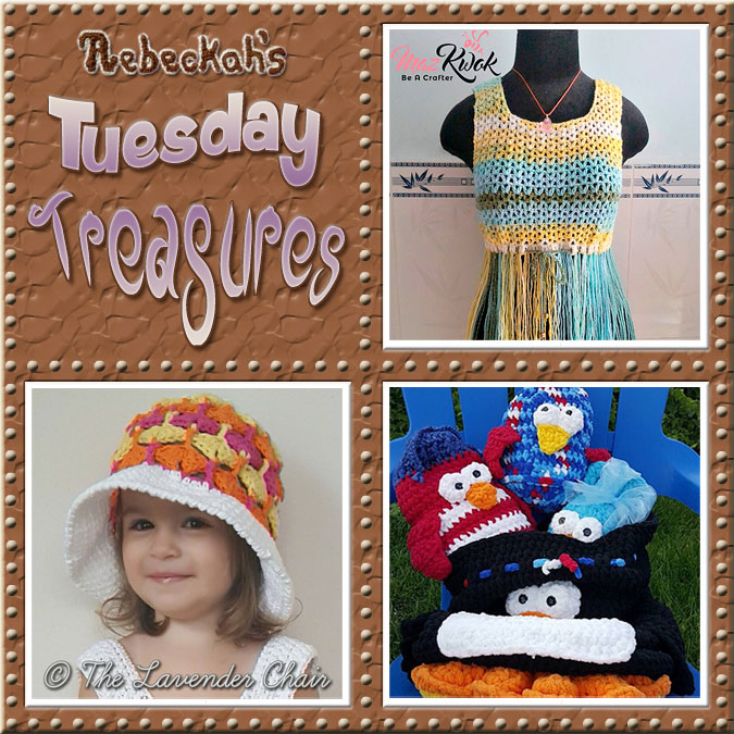 Come see this week's treasures at Rebeckah's 7th Tuesday Treasures via @beckastreasures | Featuring @MazKwok @LavenderChair & @SnappyTots | #crochet #treasures