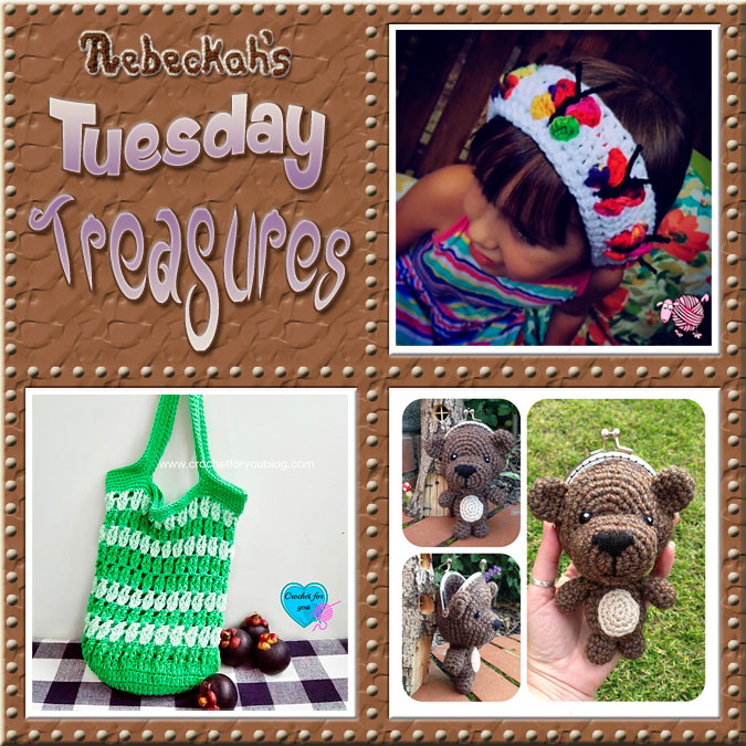 Come see this week's treasures at Rebeckah's 8th Tuesday Treasures via @beckastreasures | Featuring @dearestdebi @erangi_udeshika & @lauralovescrochet | #crochet #treasures