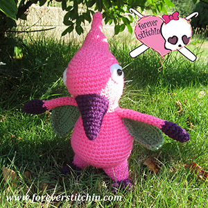 Patricia the Pterodacty - Crochet Pattern by @foreverstitchin | Featured at Forever Stitchin - Sponsor Spotlight Round Up via @beckastreasures | #fallintochristmas2016 #crochetcontest #spotlight #crochet #roundup