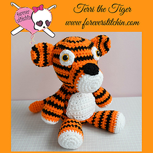 Terri the Tiger - Crochet Pattern by @foreverstitchin | Featured at Forever Stitchin - Sponsor Spotlight Round Up via @beckastreasures | #fallintochristmas2016 #crochetcontest #spotlight #crochet #roundup