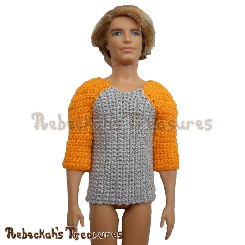 Working on Fashion Dude Running Tops - Gray with Orange Sleeves - via @beckastreasures | Crochet patterns to come...