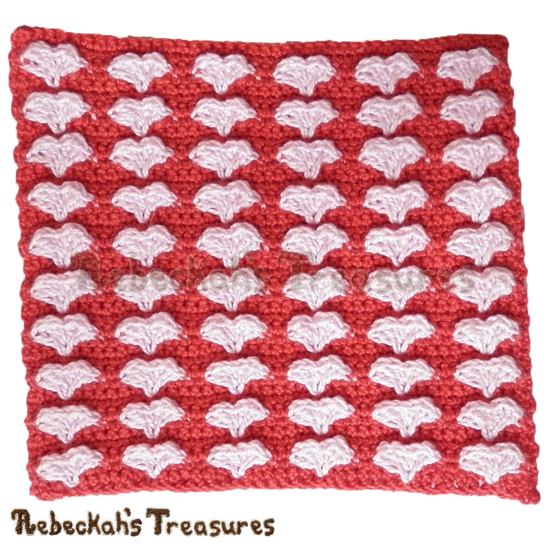 Sweetheart Kisses Coaster | FREE crochet pattern via @beckastreasures | Perfect gift for the heart lover in you! #hearts #valentines #crochet