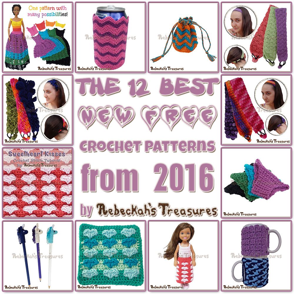 12 BEST FREE Crochet Patterns by @beckastreasures from 2016 | Featured at Saturday Link Party #67 via @beckastreasures with #LalkaCrochetka @ucrafter & #KatKatKatoen | Join the latest parties here: https://goo.gl/uUHihU #crochet