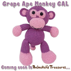Meet Grape Ape Monkey! New CAL coming soon to @beckastreasures...