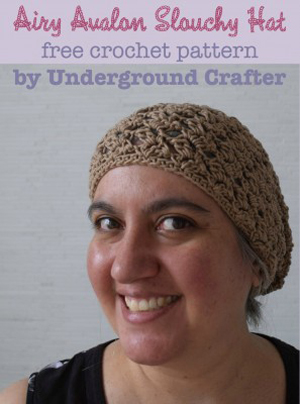 Airy Avalon Slouchy Hat by Marie of Underground Crafter - Featured on @beckastreasures Saturday Link Party!