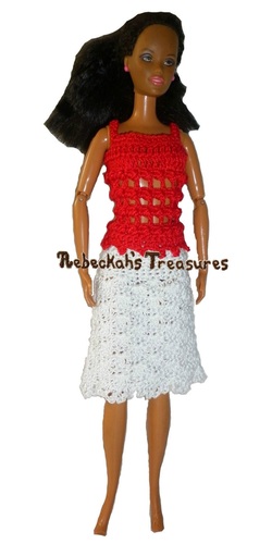 Crochet Barbie Top & Skirt Free Patterns