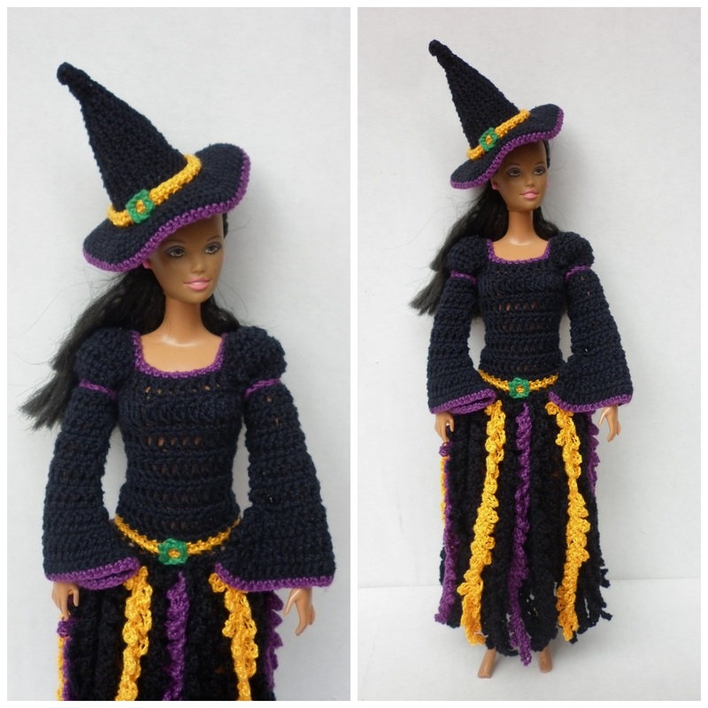 Crochet Barbie Witch Dress
