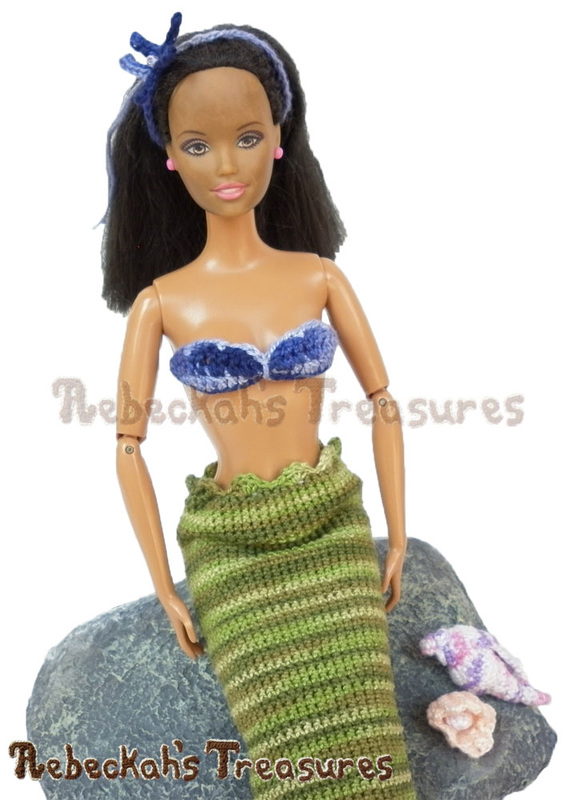 Oval Elegance Brassiere by @beckastreasures | Part of the 9 Mermaid/Bikini Brassiere bundle for Fashion Dolls!