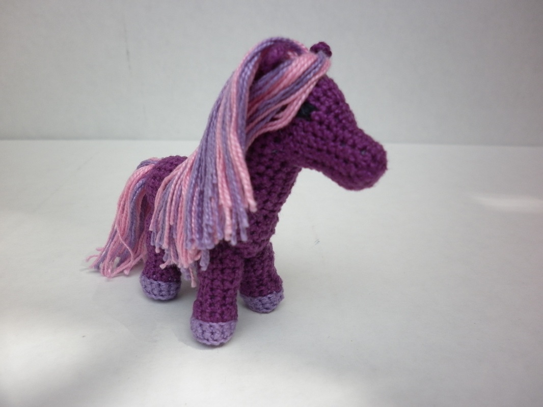 Commissioned Purple Crochet Pony