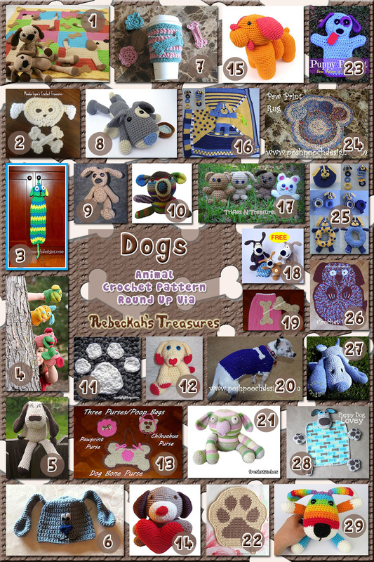 Dogs Part 5 | Animal Crochet Pattern Round Up via @beckastreasures