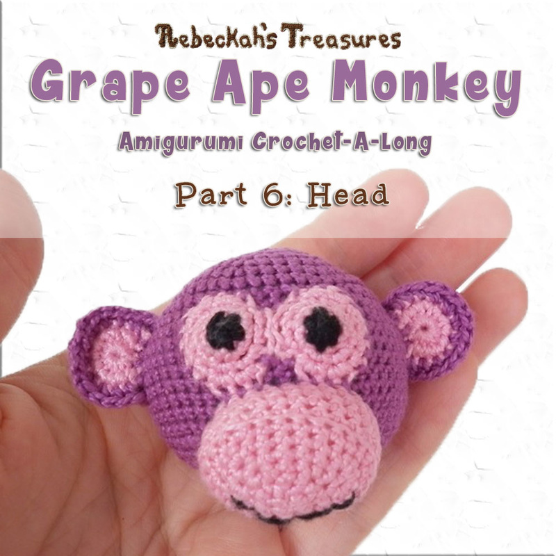 Amigurumi Grape Ape Monkey Cal - Part 6 via @beckastreasures / Let's crochet Grape Ape's head...