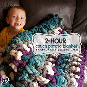2 Hour Couch Potato Blanket - Free Crochet Pattern by @OombawkaDesign | Featured at Oombawka Design - Sponsor Spotlight Round Up via @beckastreasures | #fallintochristmas2016 #crochetcontest #spotlight #crochet #roundup