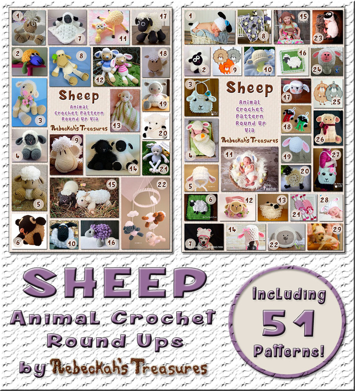 2 Sheep Animal Crochet Pattern Round Ups by @beckastreasures | 51 patterns - 32 designers including @_K4TT_ @MojiMojiDesign @RepeatCrafterMe & more!