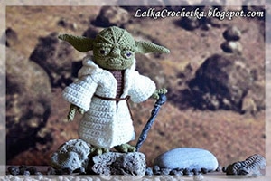 Jedi Master Yoda ... Mistrz Jedi Yoda | Featured at Saturday Link Party #67 via @beckastreasures with #LalkaCrochetka | Join the latest parties here: https://goo.gl/uUHihU #crochet