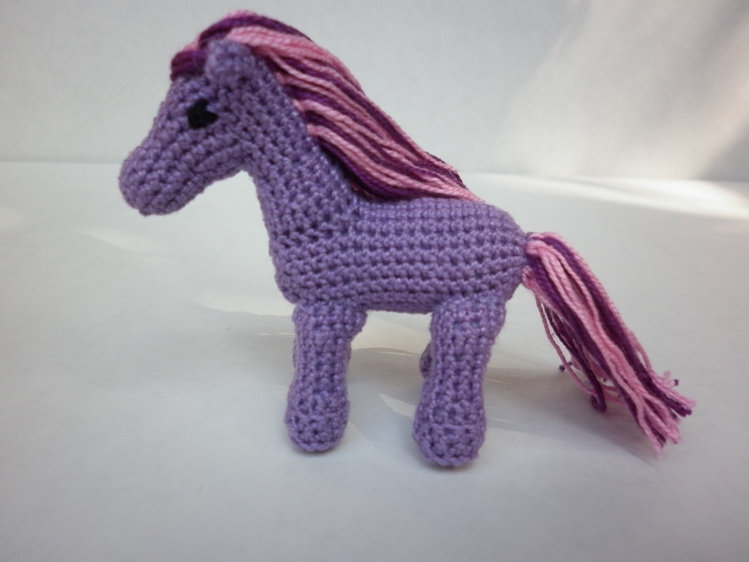 Commissioned Lavender Crochet Pony