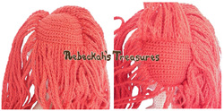 Crochet Amigurumi Dolly by Rebeckah's Treasures ~ Hair pulled apart.