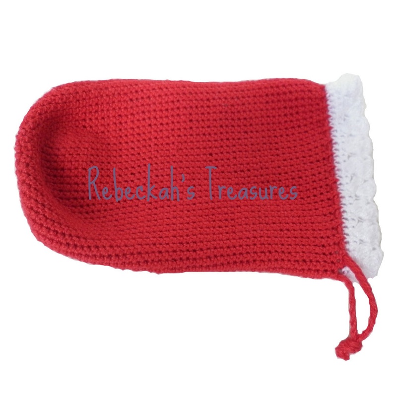 Crochet Santa Ken Claus Toy Sack by Rebeckah's Treasures