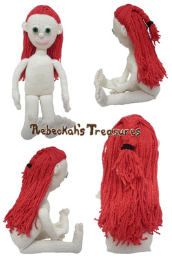 Crochet Amigurumi Dolly by Rebeckah's Treasures ~ Hair Style: Princess Braid