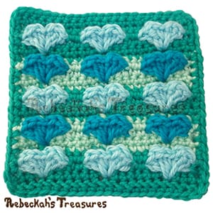 Sweetheart Kisses | 6-inch Afghan Square | 12 BEST FREE Crochet Patterns by @beckastreasures from 2016
