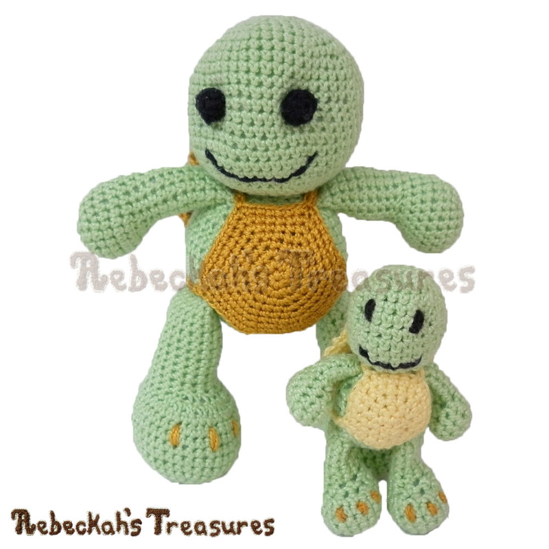 Timothy Turtle & Baby Turtle via @beckastreasures with @sharonojala / Free Crochet Patterns!
