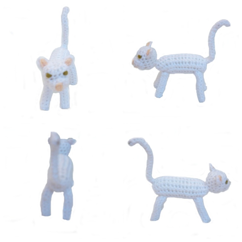 Rebeckah's Treasures: White Crochet Barbie Kitty Standing