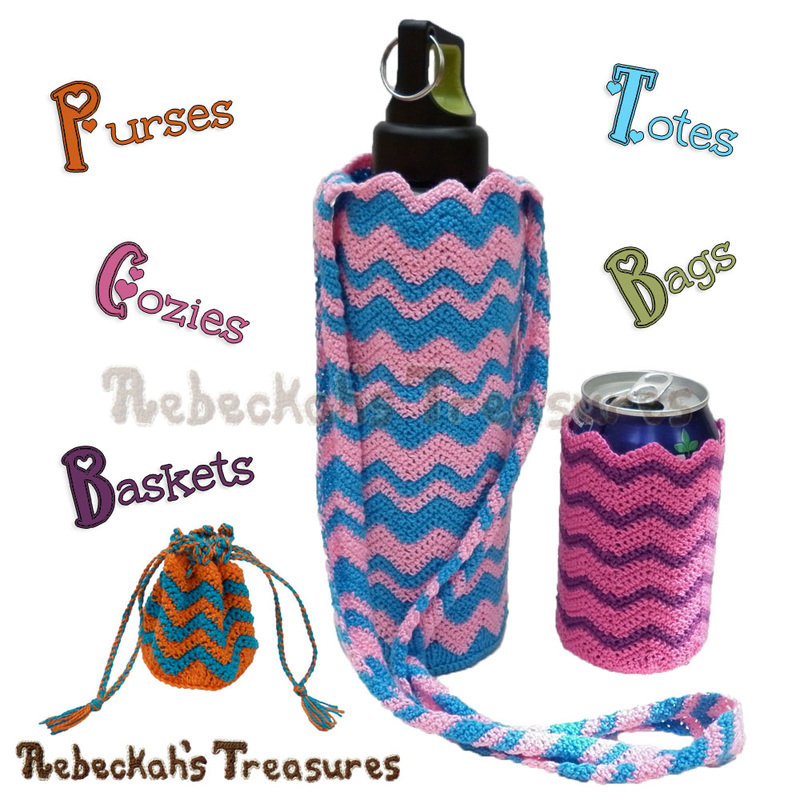 Chevron Accessories Crochet Pattern Collection PDF $3.75 by Rebeckah’s Treasures! Grab it here: https://goo.gl/V7VQnA #chevron #crochet #accessory
