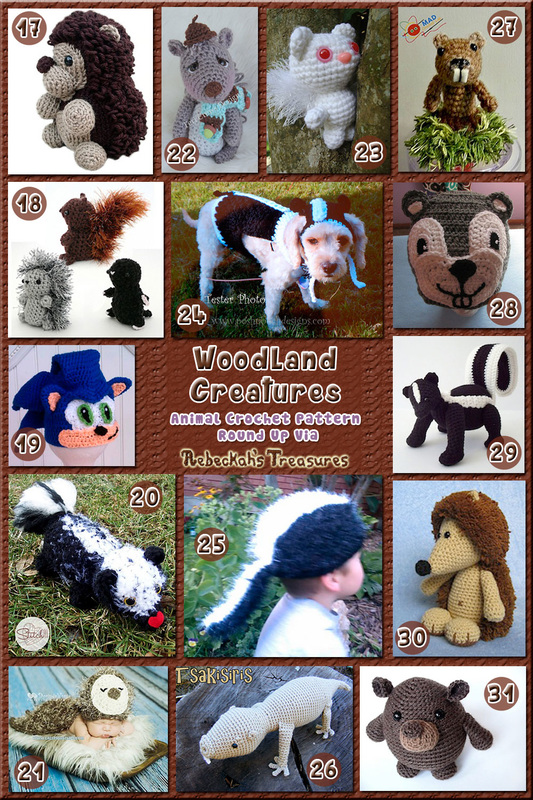 Woodland Creatures | Animal Crochet Pattern Round Up via @beckastreasures