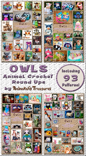 #4 - 3 Owl Animal Crochet Pattern Round Ups | Top 10 Crochet Pattern Round Ups by @beckastreasures from 2016