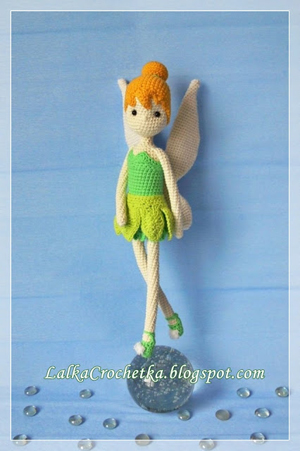 Tinkerbell Fairy Doll ... Lalka Wróżka Dzwoneczek by Lalka Crochetka - Featured on @beckastreasures Saturday Link Party!