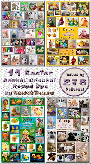 #6 - 11 Easter Animal Crochet Pattern Round Ups | Top 10 Crochet Pattern Round Ups by @beckastreasures from 2016