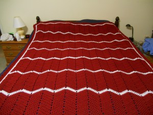 Special Request Ripple Afghan by Kristina & Millie of 2 Crochet Hooks | Featured on @beckastreasures Saturday Link Party!