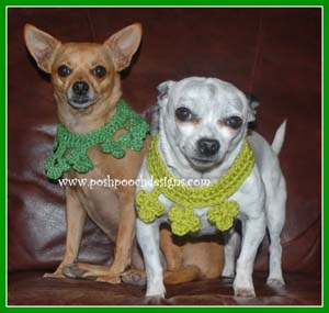Clover Dog Collar Crochet Pattern by Sara of Posh Pooch Designs | Featured on @beckastreasures Saturday Link Party!