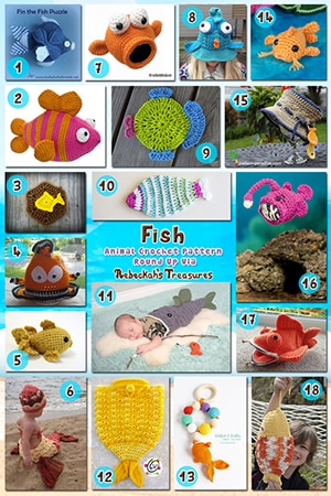 #9 - Fish - Animal Crochet Pattern Round Up | Top 10 Crochet Pattern Round Ups by @beckastreasures from 2016