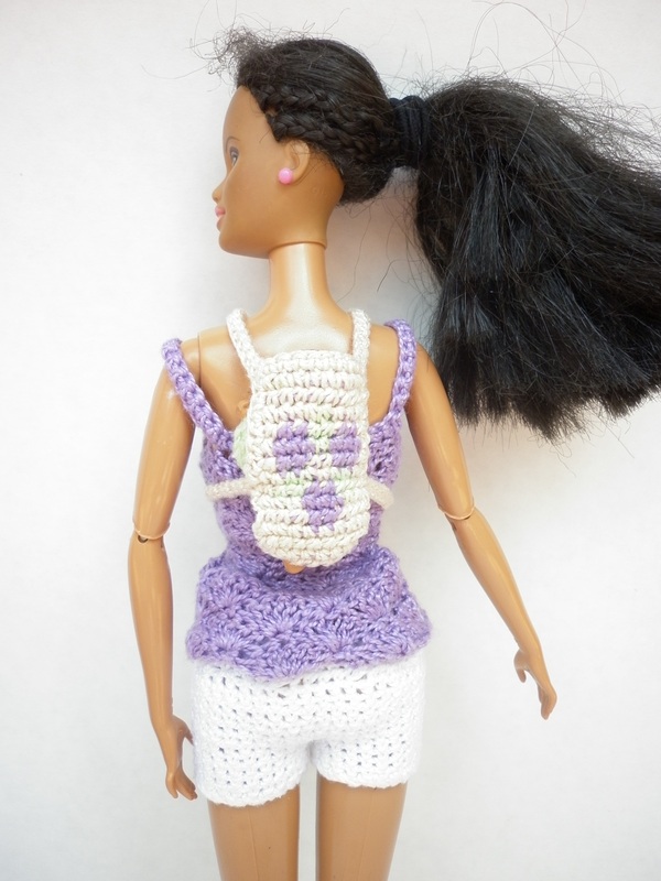 Crochet Newborn Barbie Mei Tai