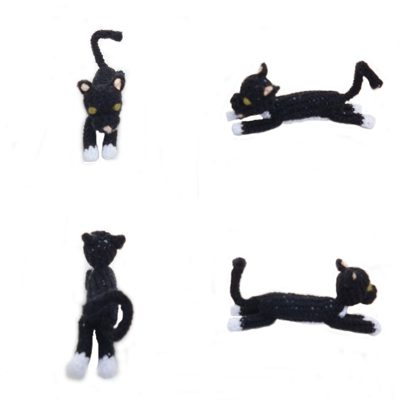 Rebeckah's Treasures: Boris Crochet Barbie Kitty Stretched Out