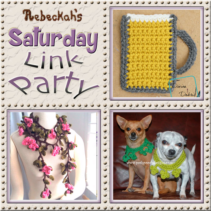 Share what you're making, increase your reach and have some fun with Rebeckah's 37th Saturday Link Party with @beckastreasures | Featuring @divinedebrisweb, @SheilaZachariae & @PoshPoochDesign