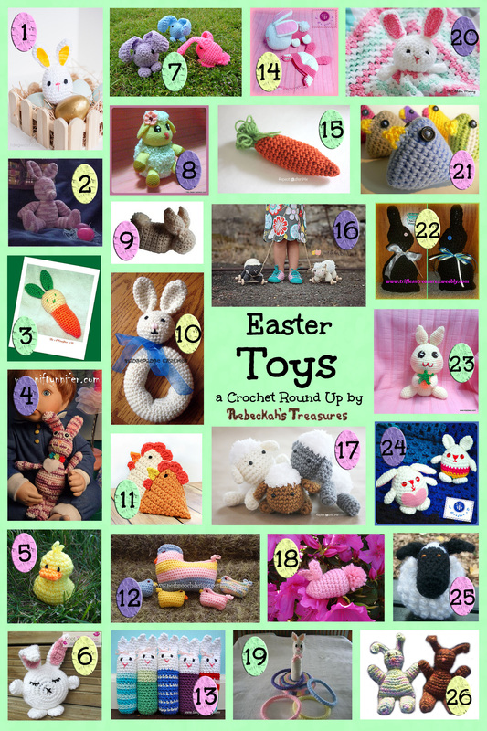 26 Adorable Easter Toys – Crochet Pattern Round Up via @beckastreasures | A Round Up of 8 Easter Round Ups!