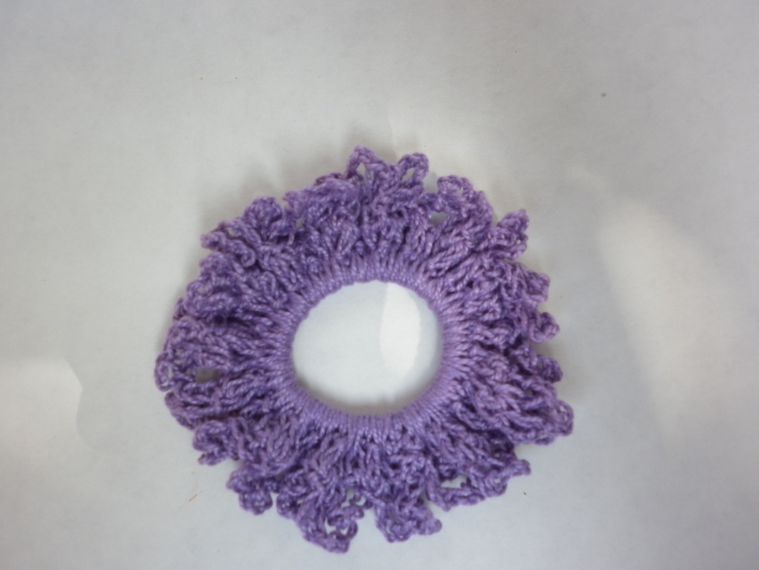 Commissioned Lavender Crochet Little Girl Scrunchies