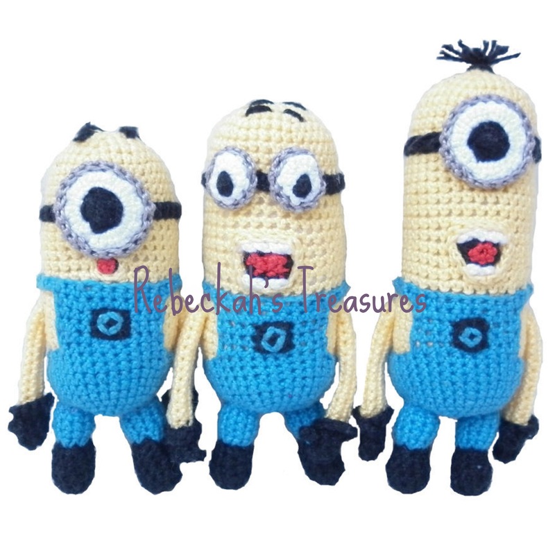 Crochet Mini Minion Army by Rebeckah's Treasures