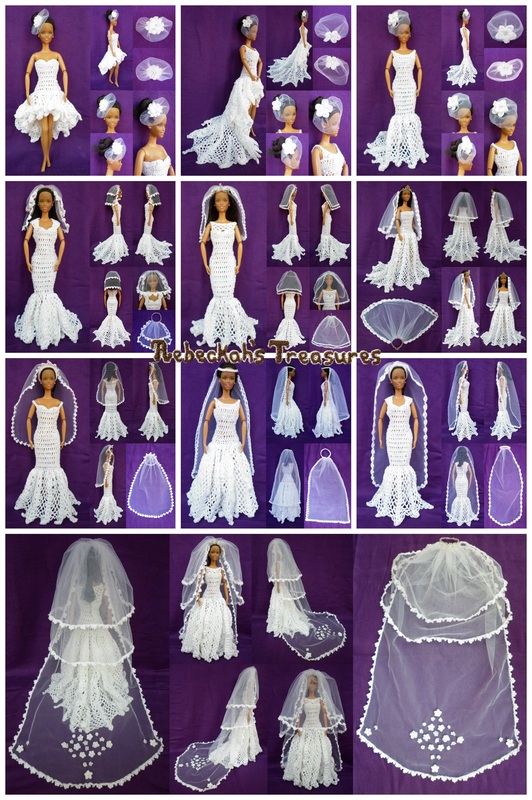 Part 3 - Wedding Accessories - Veils Crochet Pattern for Fashion Dolls