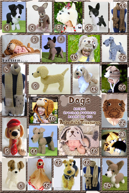 Dogs Part 4 | Animal Crochet Pattern Round Up for Herding, Sporting & Terrier Dogs via @beckastreasures