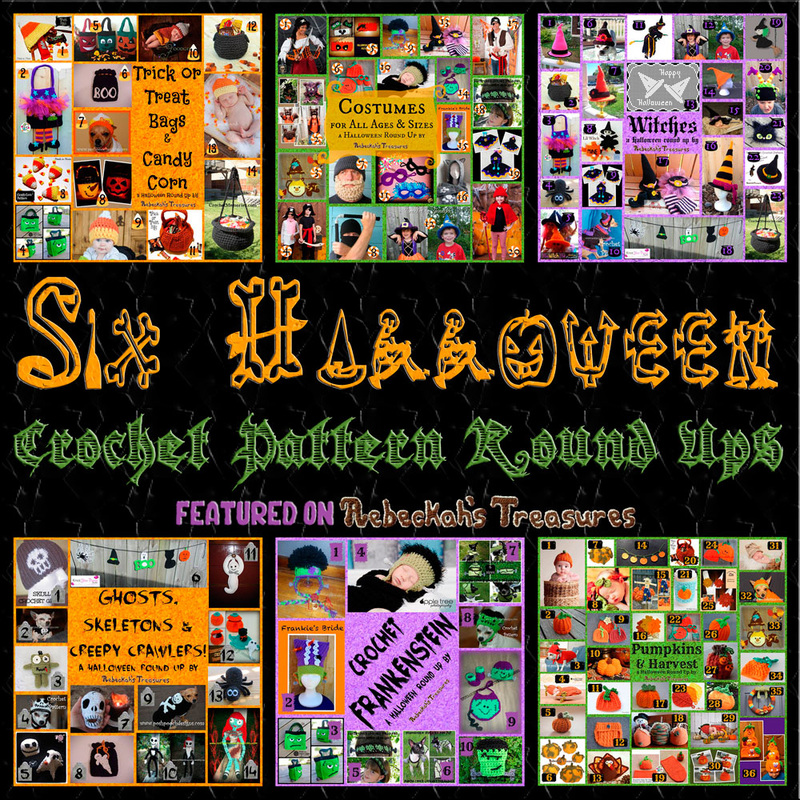 Six Halloween Crochet Pattern Round Ups via @beckastreasures