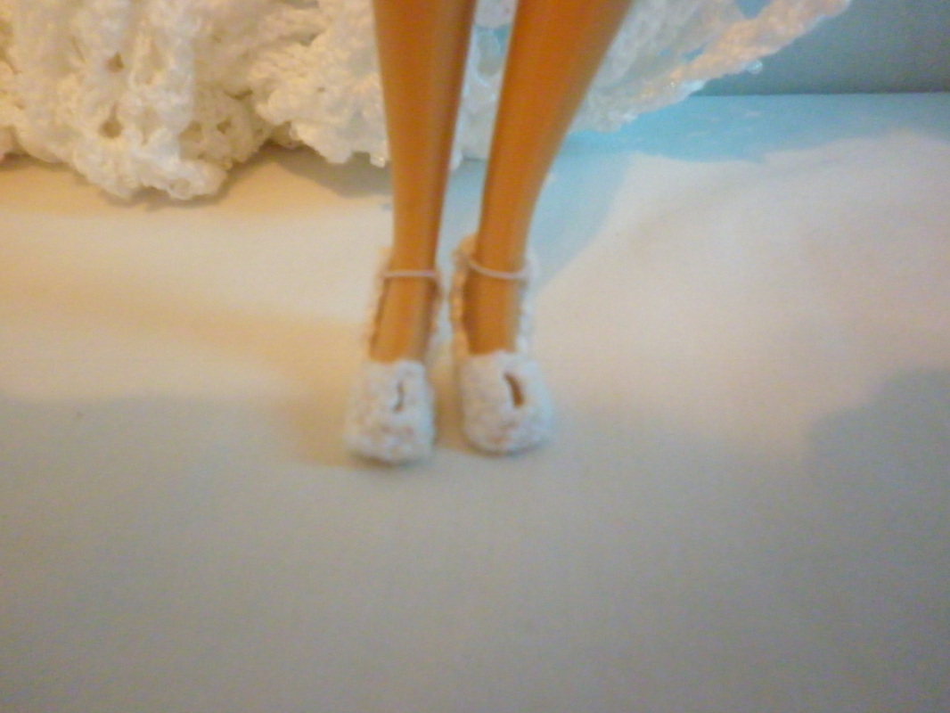 Crochet Barbie Bride Shoes