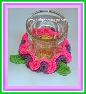 Spring Flower Coaster by Sara of Posh Pooch Designs | Featured on @beckastreasures Saturday Link Party with @PoshPoochDesign!