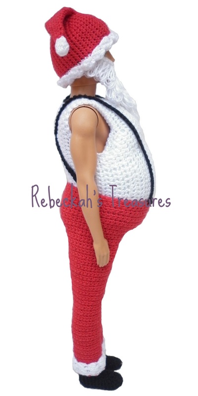 Crochet Santa Ken Claus Trousers by Rebeckah's Treasures