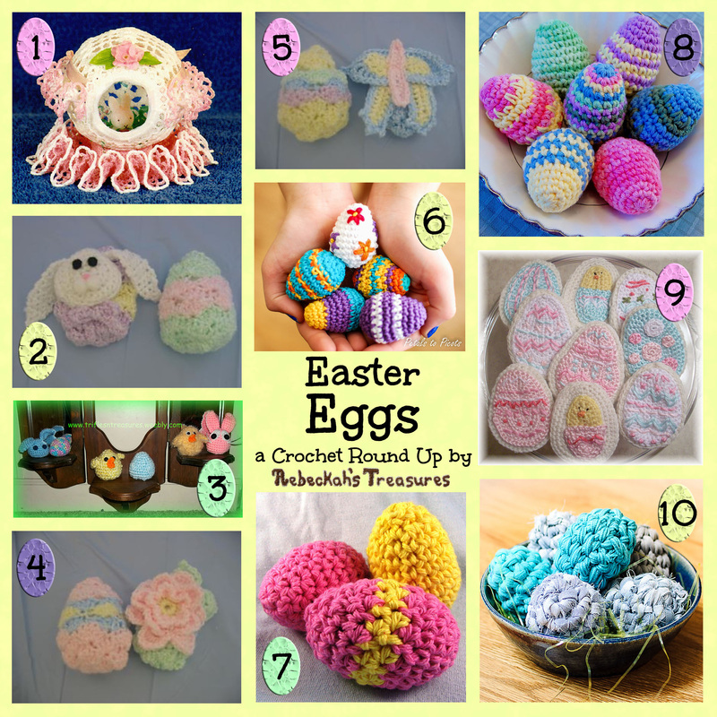 10 Delightful Easter Eggs – Crochet Pattern Round Up via @beckastreasures | A Round Up of 8 Easter Round Ups!