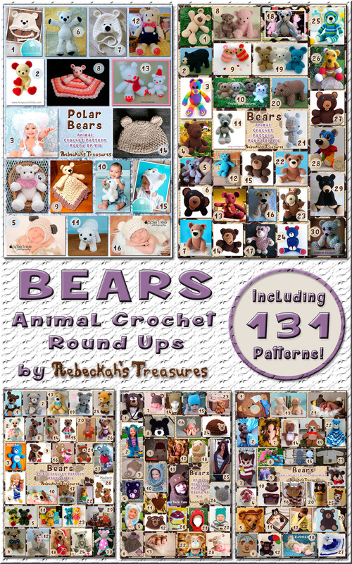 5 Bear Animal Crochet Pattern Round Ups by @beckastreasures | 131 patterns - 51 designers including @FreshStitches @cutecrochet @melissaspattrns & more!