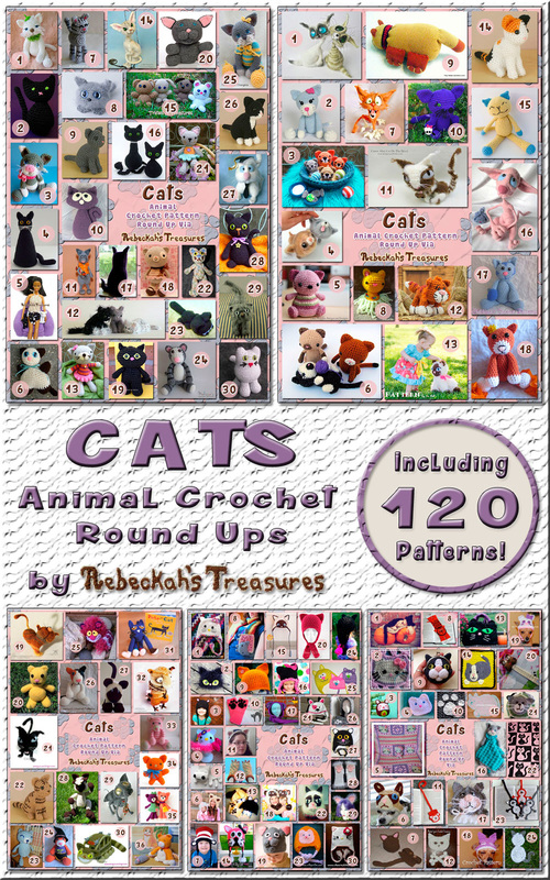 4 Cat Animal Crochet Pattern Round Ups by @beckastreasures | 120 patterns - 49 designers including @LittleOwlsHut @melissaspattrns @MazKwok & more!